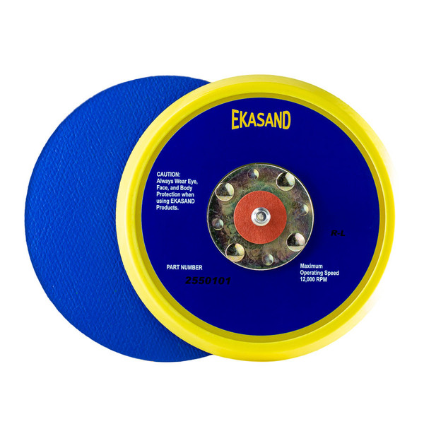 Uneeda Ekasand Sanding Disc Pad 5 Inch No Hole, Low Profile, 4-Rivet Vinyl Face For PSA P-101419